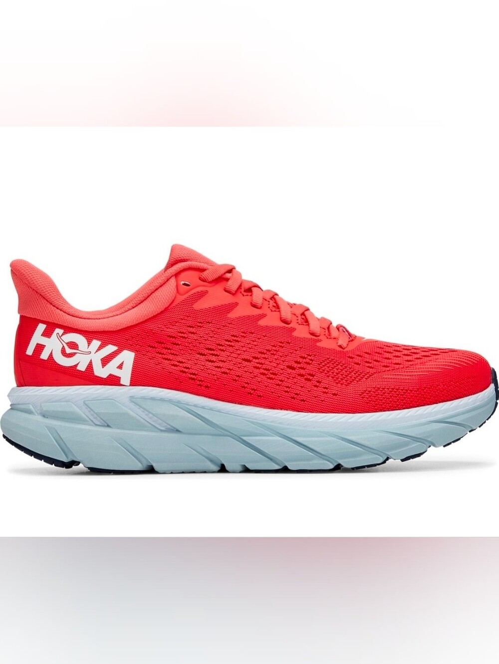 Hoka Clifton 7 Women's Hot Coral/White Size 8